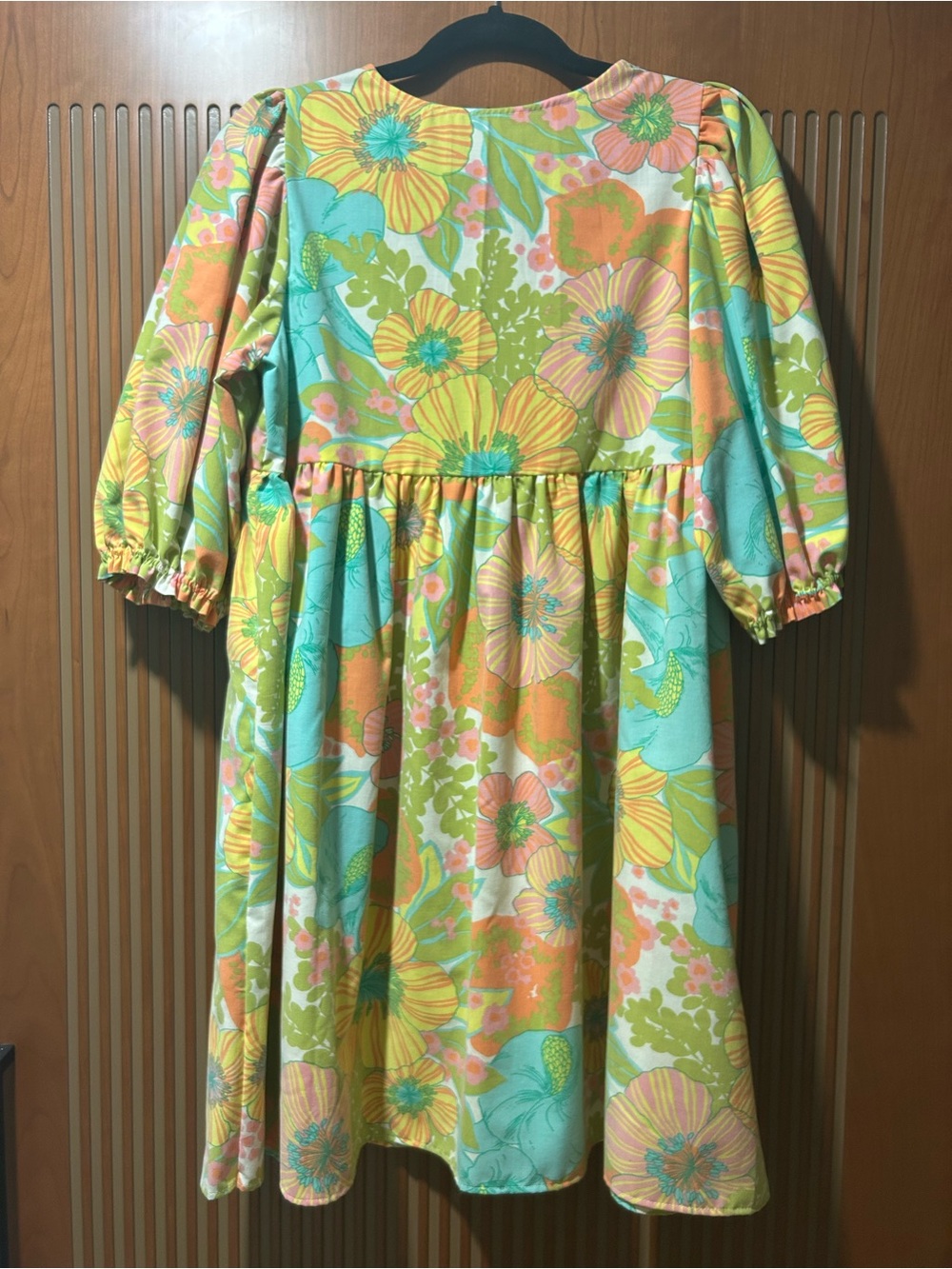 Redone up cycled vintage sheet dress - Picture 2 of 7